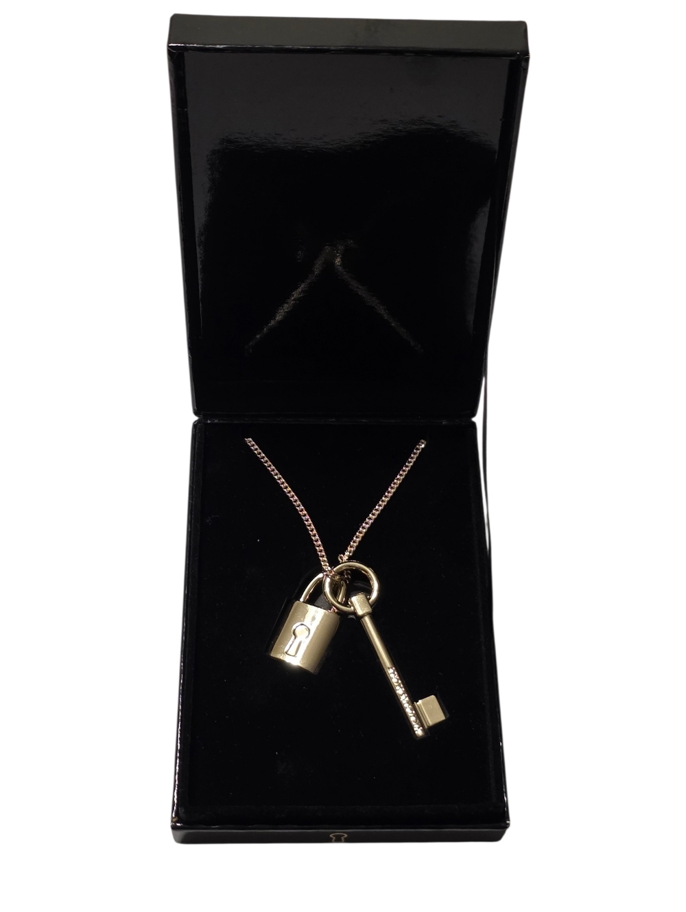 Victoria's Secret Scandalous Lock & Key Gold Necklace Limited Edition Jewelry